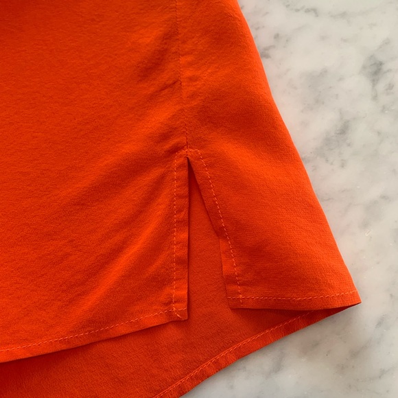 Rouie vintage silk T in orange size S - Picture 9 of 11